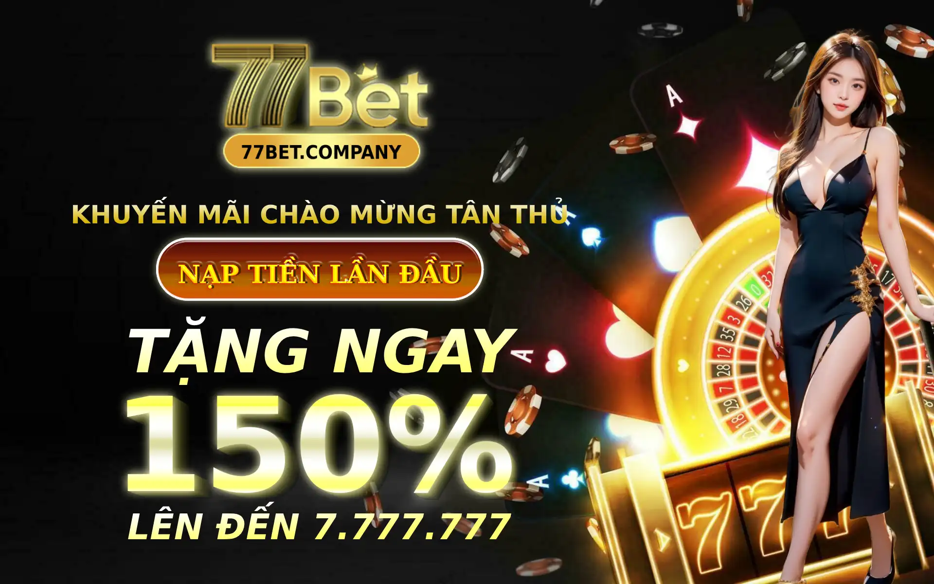 banner khuyến mãi chào mừng tân thủ tham gia 77BET